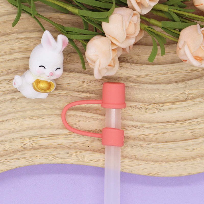 Wholesale 10mm Silicone Straw Cap Dustproof Plug